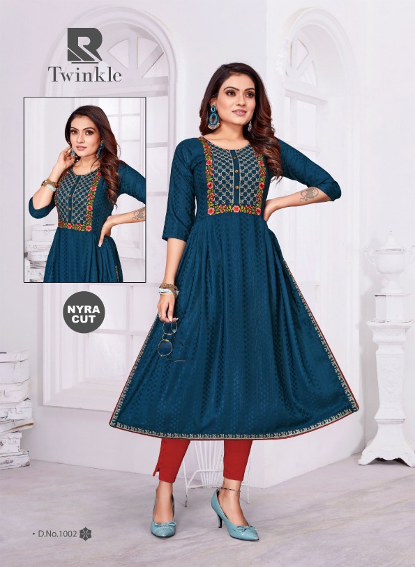 Raashi Twinkle nyra Rayon Designer Exclusive Kurti collection